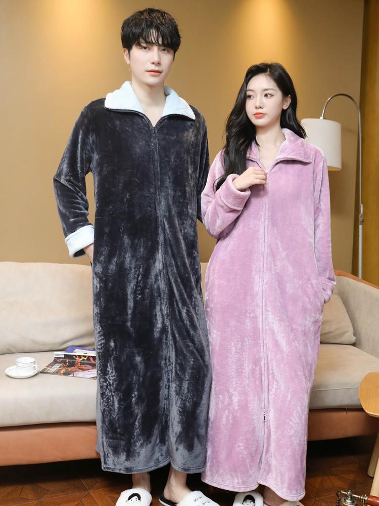 남자원피스 남성 잠옷 빅사이즈 극세사 홈웨어 파자마 - 상세 이미지 5