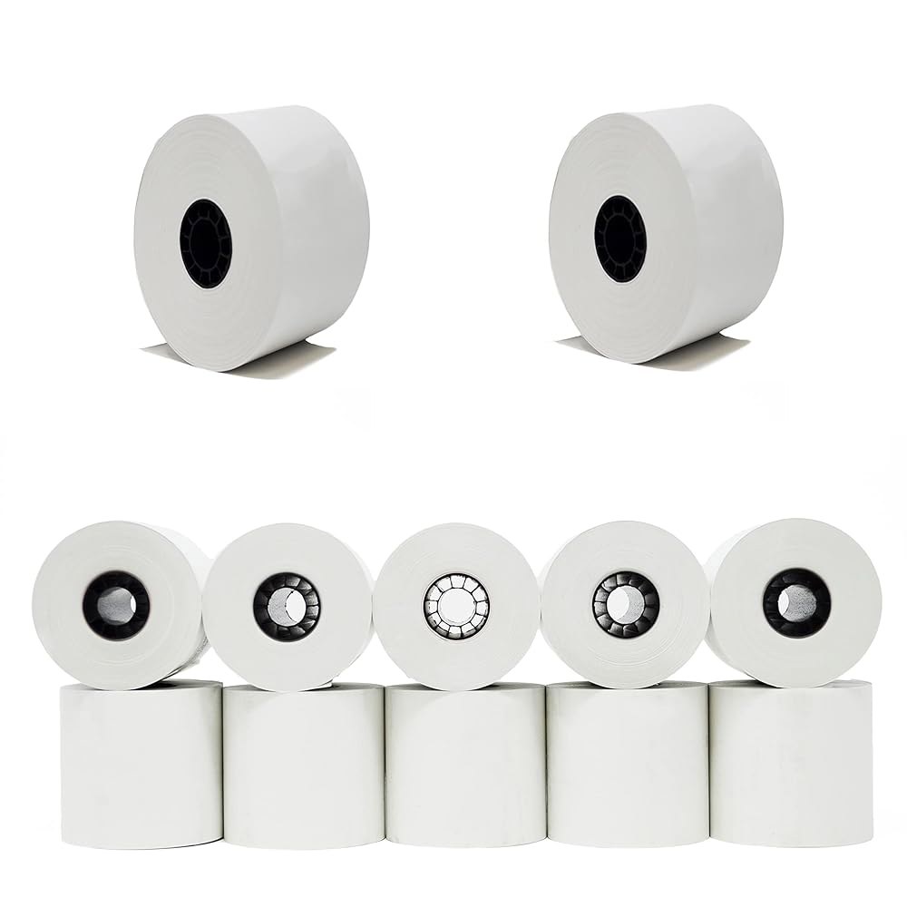 44mm 열지 롤(10롤) 1 3/4 x 230피트 길이의 샤프 캐시 레지스터 테이프. - 상품 이미지