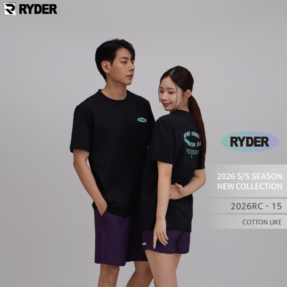 라이더 2026RC-15 코튼라이크 공용 반팔티 배드민턴 피클볼 탁구 스포츠웨어 - 상세 이미지 3
