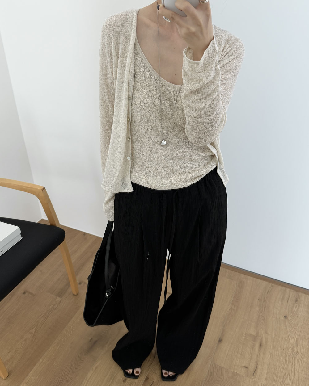 [일부당일] 뮤티 린넨 나시 세트가능 고슬 민소매 앞뒤가능 이너 레이어드 웨어링무드 (5c) 이미지 8
