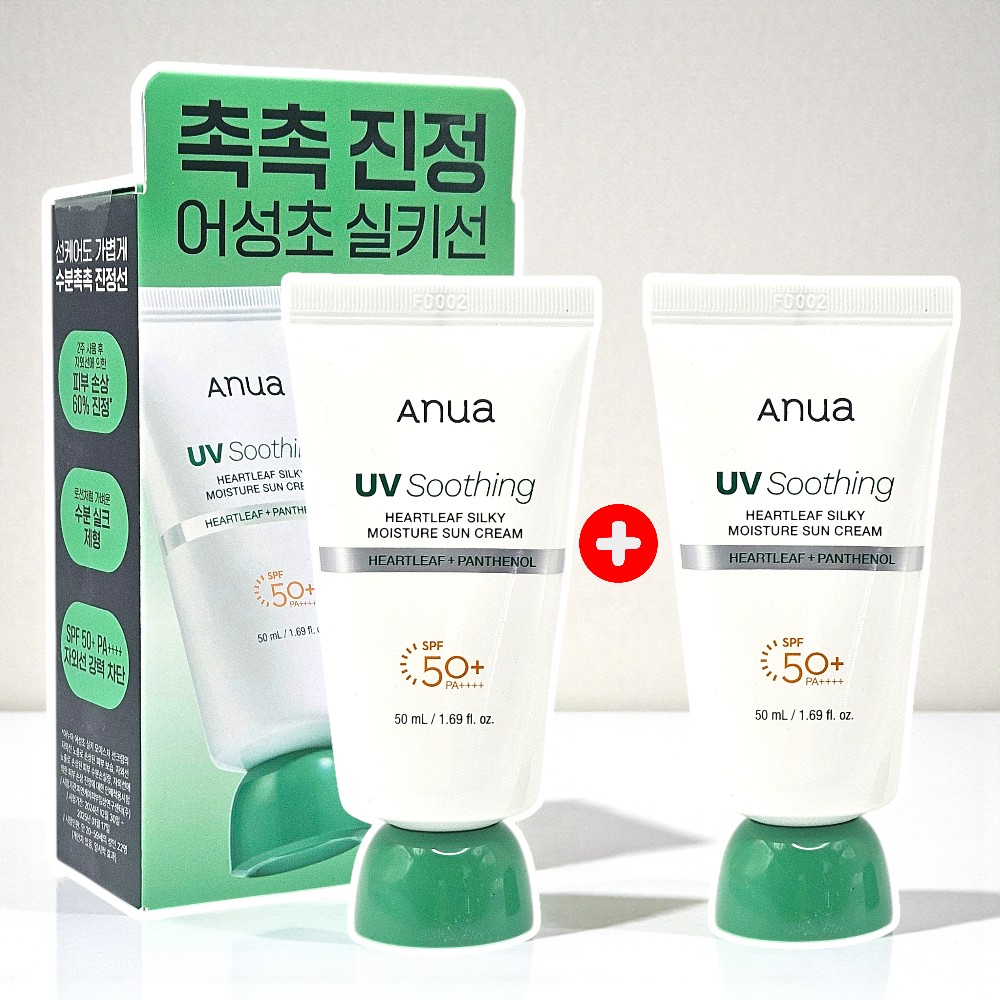 아누아 어성초 실키 모이스처 선크림 50ml (+50ml 추가) 기획 - 상품 이미지