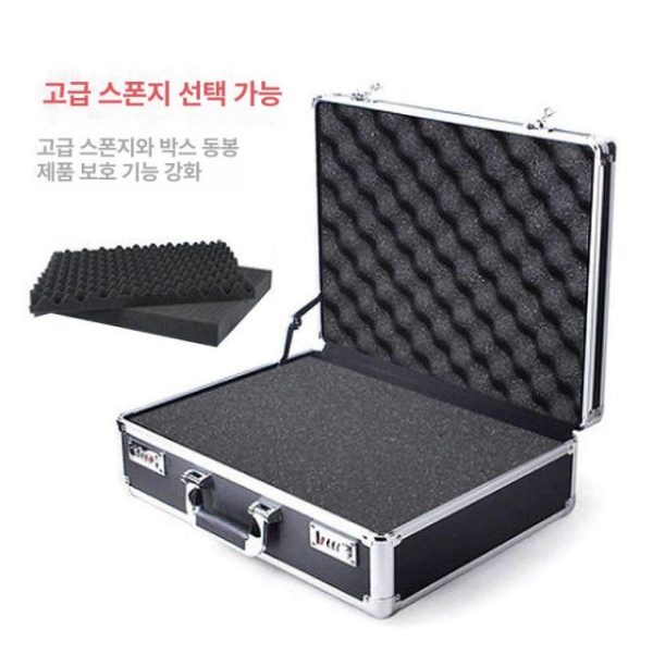 튼튼한 수납함 팩아웃 충전 알루미늄 이동식 공구박스 중형 실버 비밀번호 직물 포함 - 상세 이미지 3
