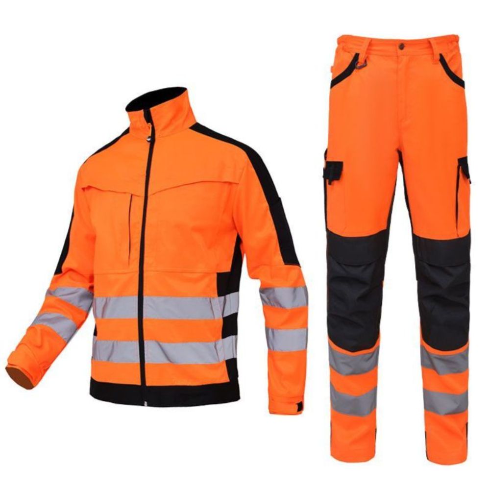형광 방역복 방진복 방수 보호복 반사띠 투피스 상의 근무복 작업복 상하세트 원피스 일회용 - 상세 이미지 3