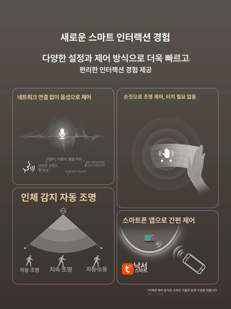 인테리어 거울 간접 조명 LED 욕실 스마트미러 벽걸이 - 상세 이미지 2