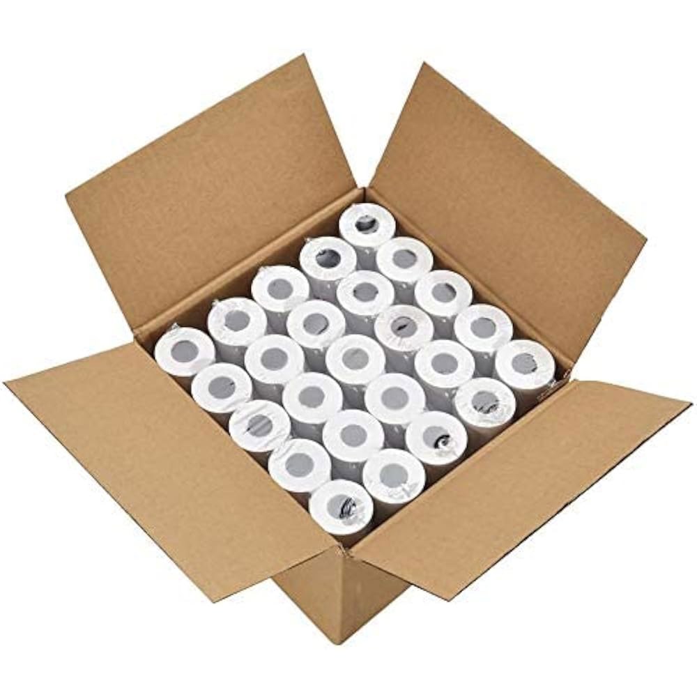 펑람 보온지 롤 2 1/4인치 x 165인치 현금 등록기 POS 영수증 용지(50롤) 50 Rolls - 상품 이미지