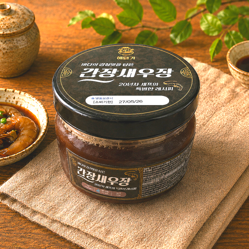 해담가 간장 새우장 밥도둑 순살 깐새우장 350g - 상세 이미지 3