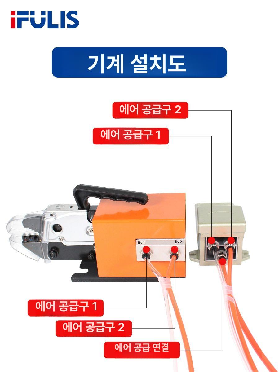 자동 터미널압착기 공압단자 전기 커넥터 기계 전선 슬리브 유압식 에어단자압착기 - 상세 이미지 3