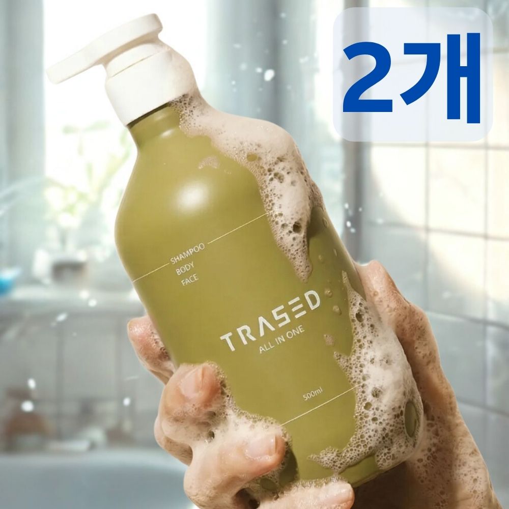 트라세드 올인원바디워시 천연샴푸 향좋은 약산성 바디클렌저 라벤더, 500ml, 2개 - 상품 이미지