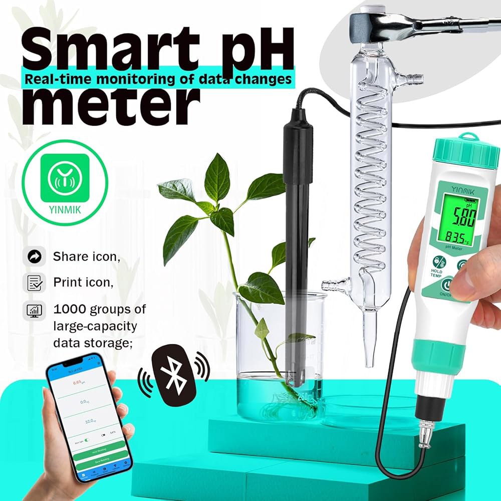 실험실용 스마트 pH 미터, 디지털 테스터, 정확한 수경 재배 테스트 키트, 수영장 수족관 수처리 라인이 있는 미터는 다양한 매체에서 측정 및 모니터링을 제공합니다 - 상세 이미지 3