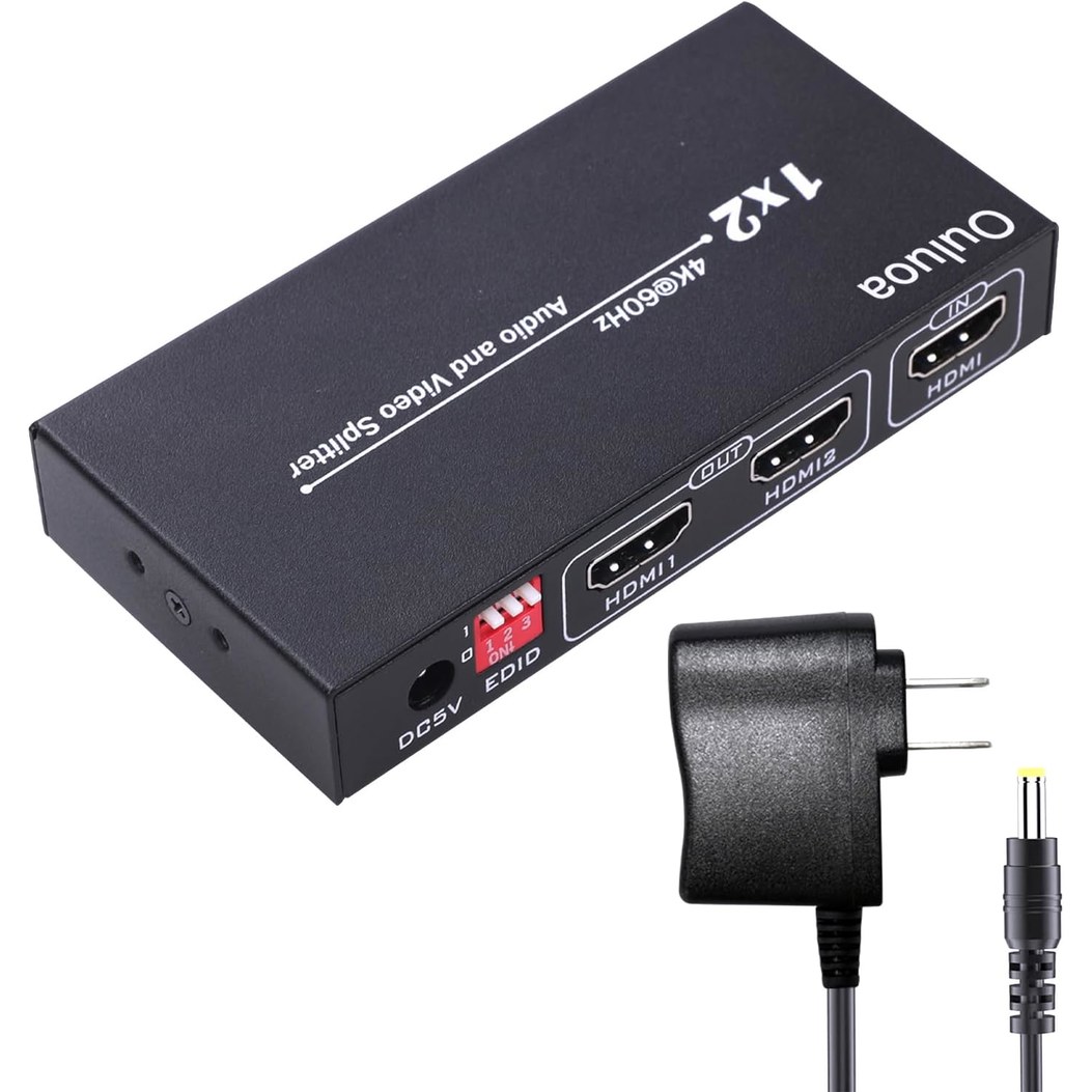 HD 스플리터 1인치 2아웃 4K 60Hz H P 2 2 HDR10 지원 18Gbps 2 0 EDID 관리 Roku Fi TV splitter 1x2 - 상품 이미지
