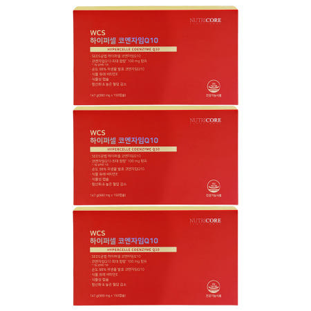뉴트리코어 WCS 하이퍼셀 코엔자임Q10 980mg x 150캡슐 3개
