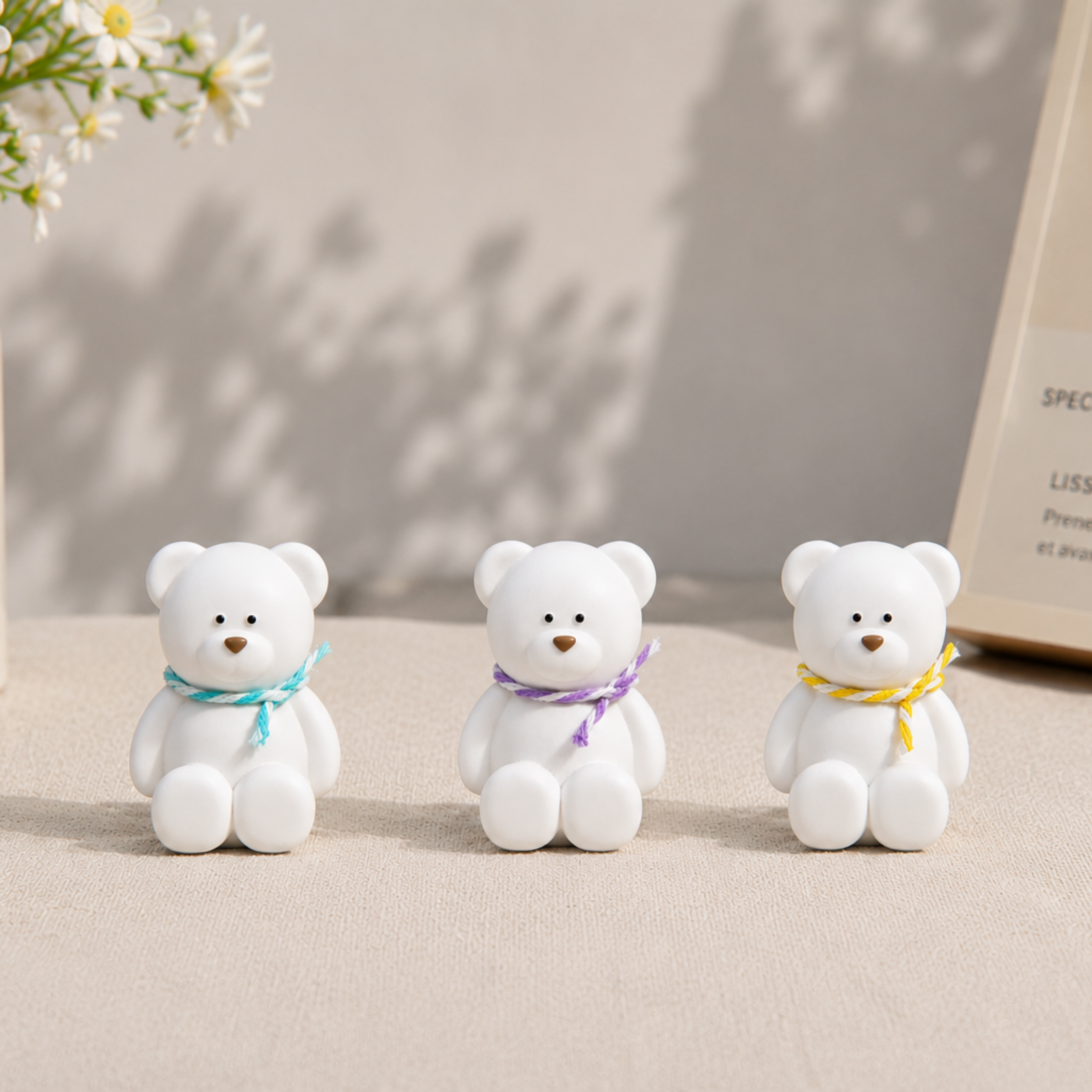 30개 미니 곰 차량용 석고방향제 개업 행사 단체 답례품 머스크 - 상세 이미지 2