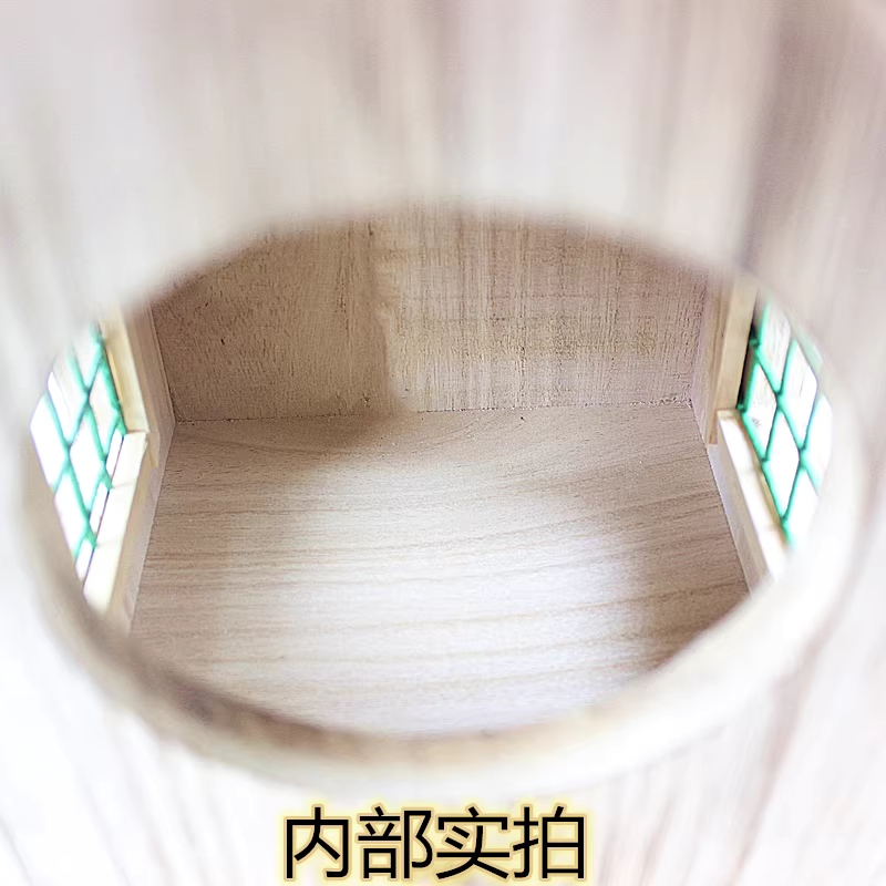 야외새집 나무 둥지 정원 새둥지 조류 앵무새 원목 탄소색 상단나무걸이 - 상세 이미지 5