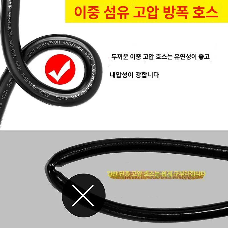 하수구 청소노즐 배관청소 하수관 호스 파이프 고압세척기 분무기 헤드 강력분사 - 상세 이미지 2