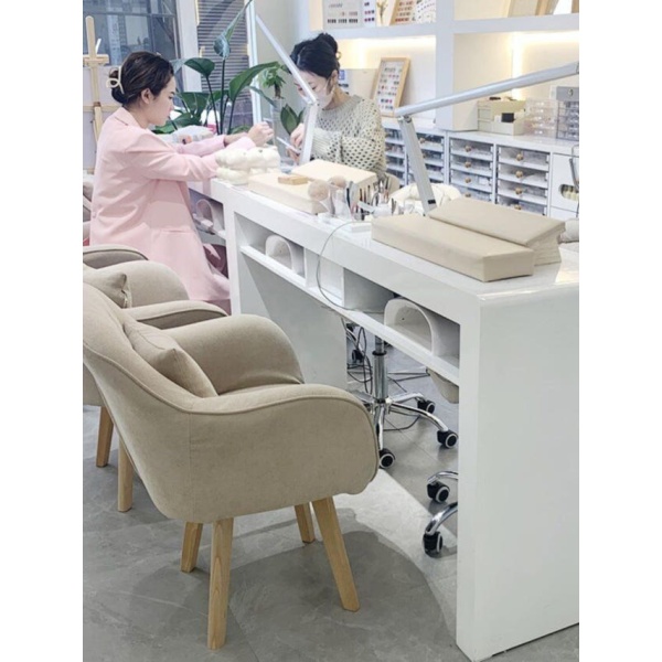 세련된 조립식 북유럽풍 데스크 네일 시술대 흡진기 수납 80 x 40x80 홈 스타일 - 상품 이미지