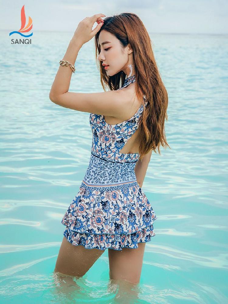 올인원수영복 뱃살가리는 원피스 자외선 하이웨스트 탄탄이 워터파크 체형커버 원피스수영복 여성 정장 00 M - 상세 이미지 5