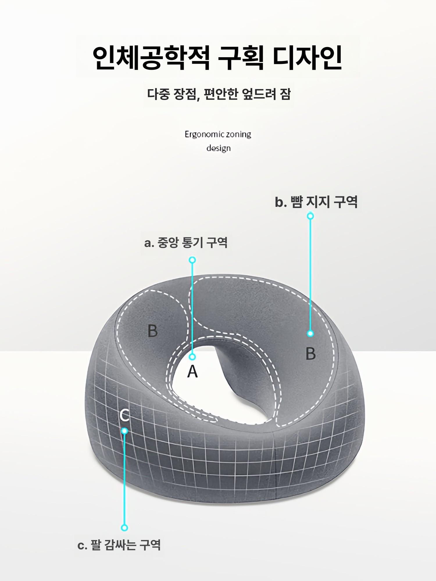 고탄성 쿠션 안마용 허리 등받이 곡선형 미용 상체베개 지압 각도 마사지 - 상세 이미지 4