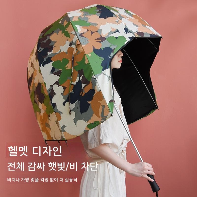 오토바이 헬멧 햇빛가리개 우산 배달 라이더 자외선 차단 썬바이저 나비 블랙 비닐 기본 - 상세 이미지 2