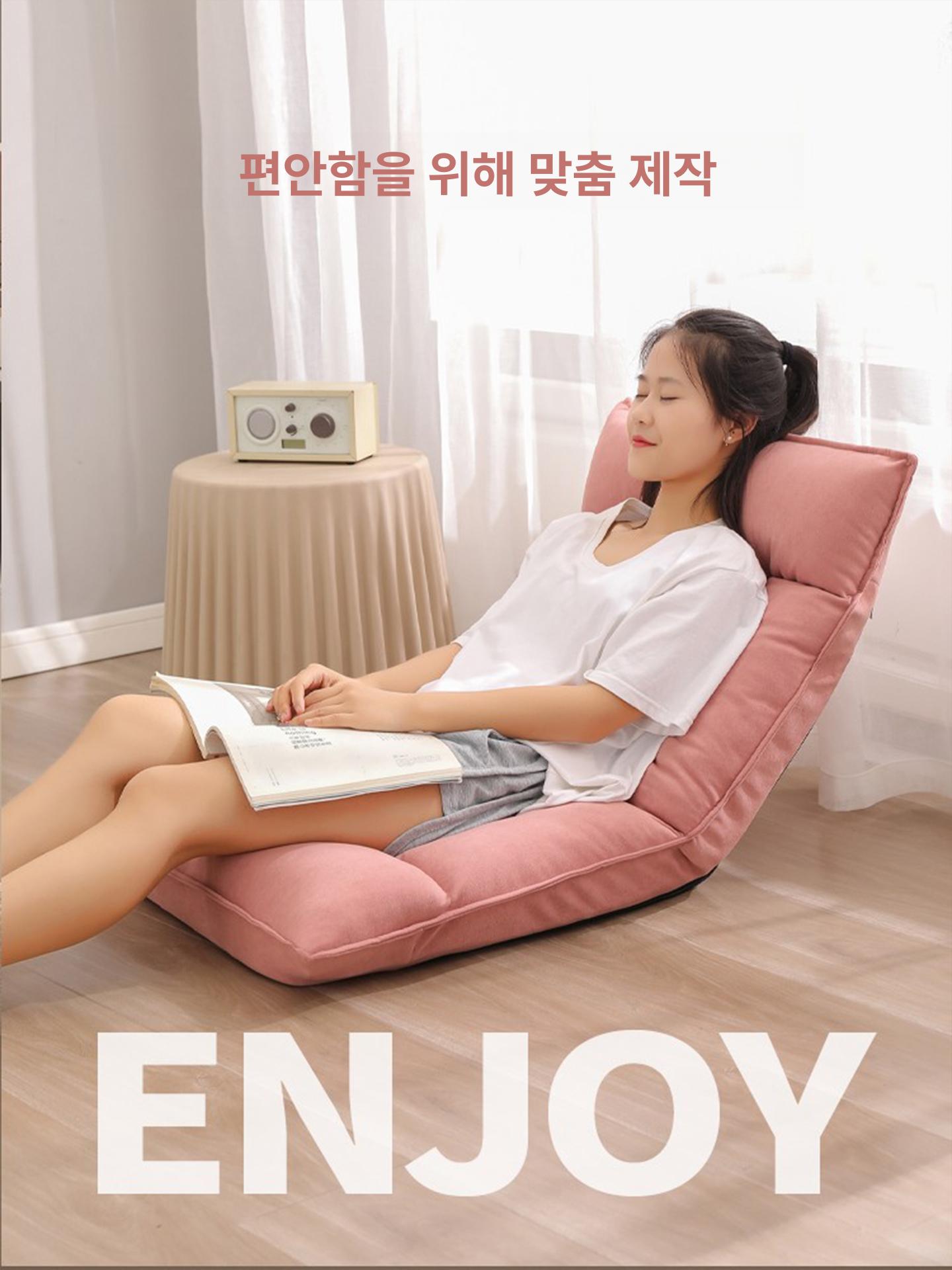 등받이 좌식의자 일본식 다다미 침실 접이식 싱글 소형소파 - 상세 이미지 5