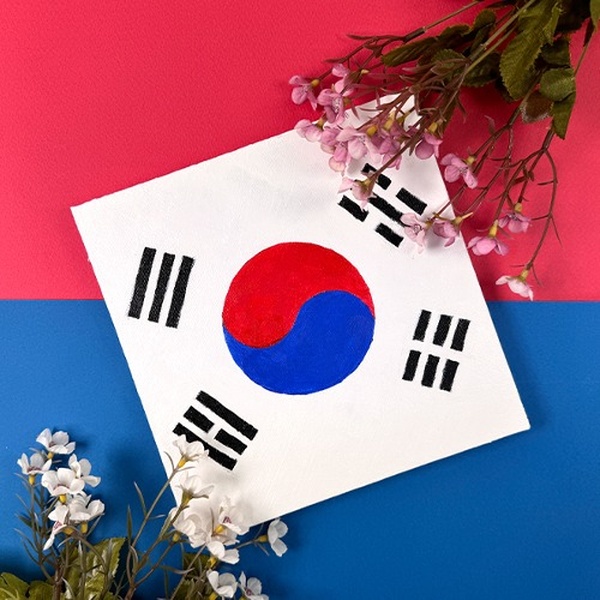 호국보훈 캔버스 컬러 넘버링 태극기 액자 만들기 - 상세 이미지 2
