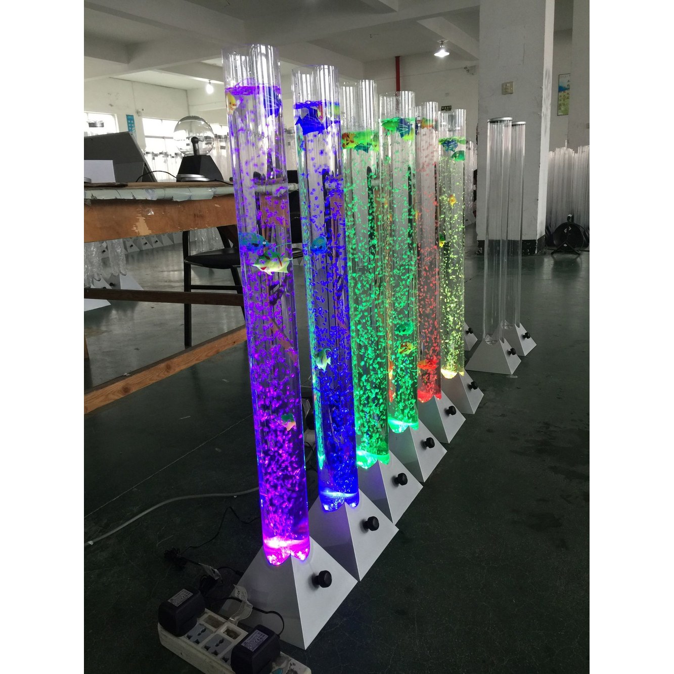 기둥 램프 거실 자동 디스플레이 스탠드조명 파도 색상 꽈배기 모델 호텔 900 88cm 1 지름 8cm 높이 36cm 물기둥등 플랫커 - 상품 이미지