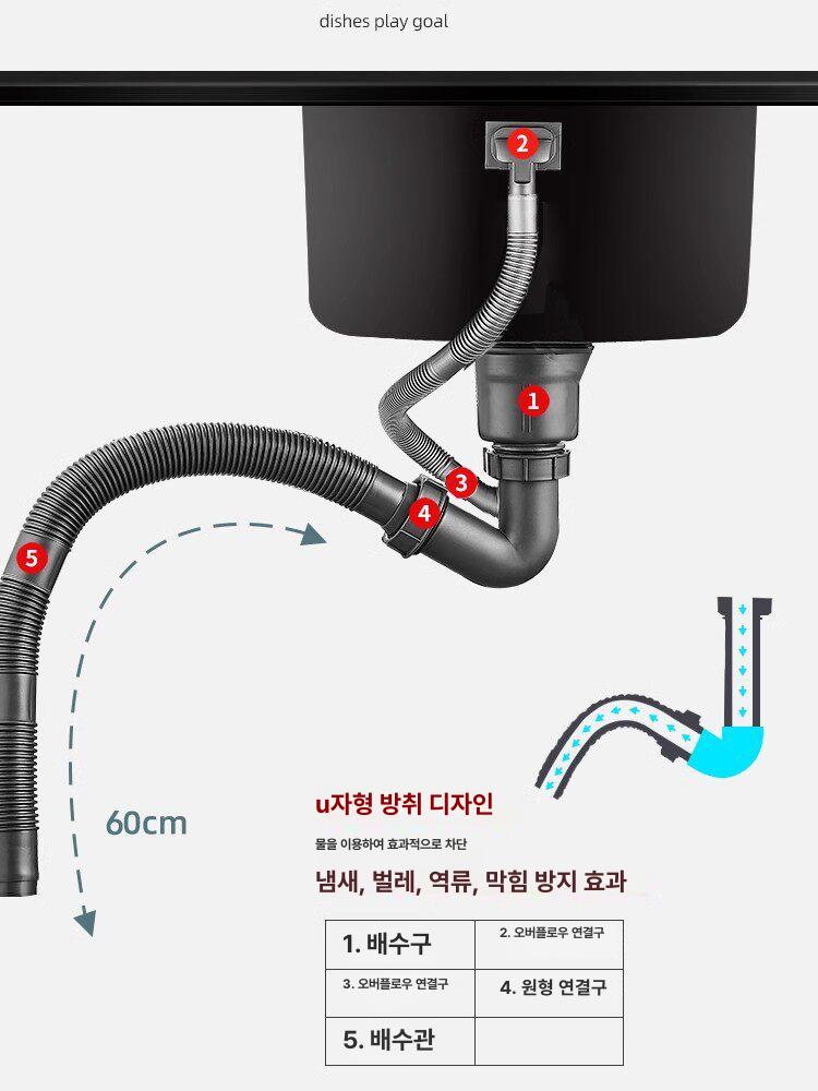 스텐 싱크볼 소형 원형 보조주방 수전 씽크볼 사무실 교체 싱크대 가정용 수도꼭지 - 상세 이미지 4