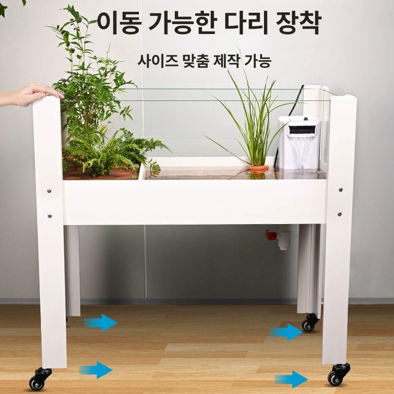 수생육지 분리형 대형거북이어항 반수생 투명강화유리 생태 거북이집 가정용 - 상세 이미지 3