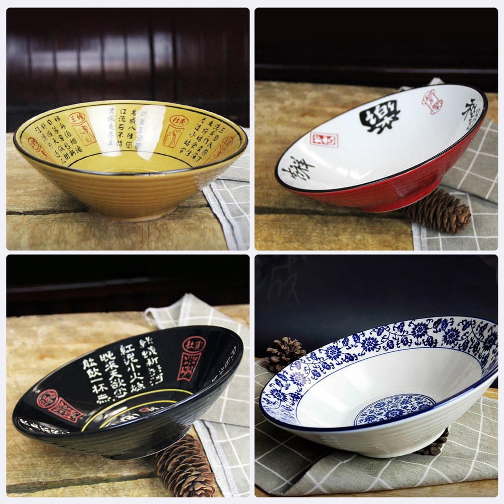 이치란 라멘 그릇 중 8인치 3개 19cm 용기 2개 7 19 라면 다크블루 블랙 당시 7인치 - 상세 이미지 2