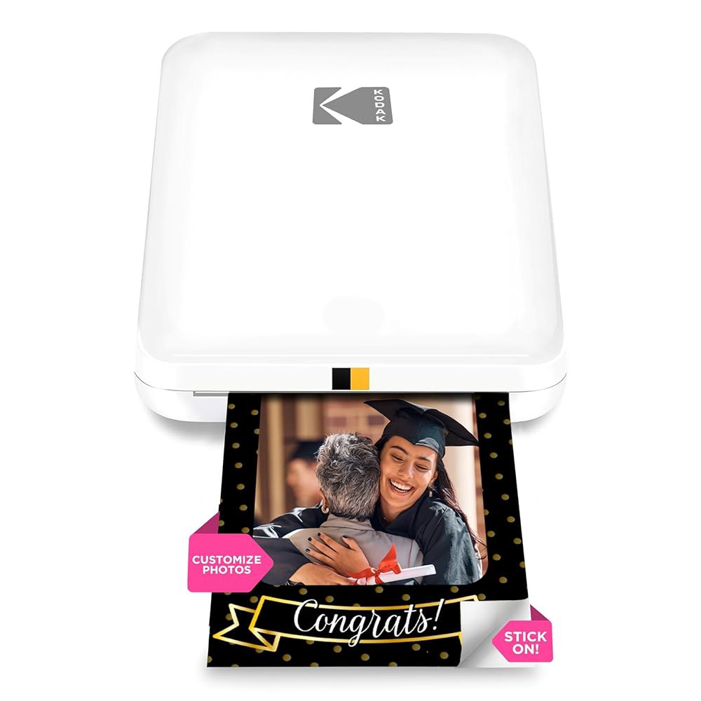 KODAK 스텝 슬림 인스턴트 스마트폰 사진 프린터 - 휴대용 세련된 컬러 무선 모바일 Zink 2x3 u201D 스티키백 블루투스가 포함된 iOS 및 Android 장치에서 인쇄 - 상세 이미지 2
