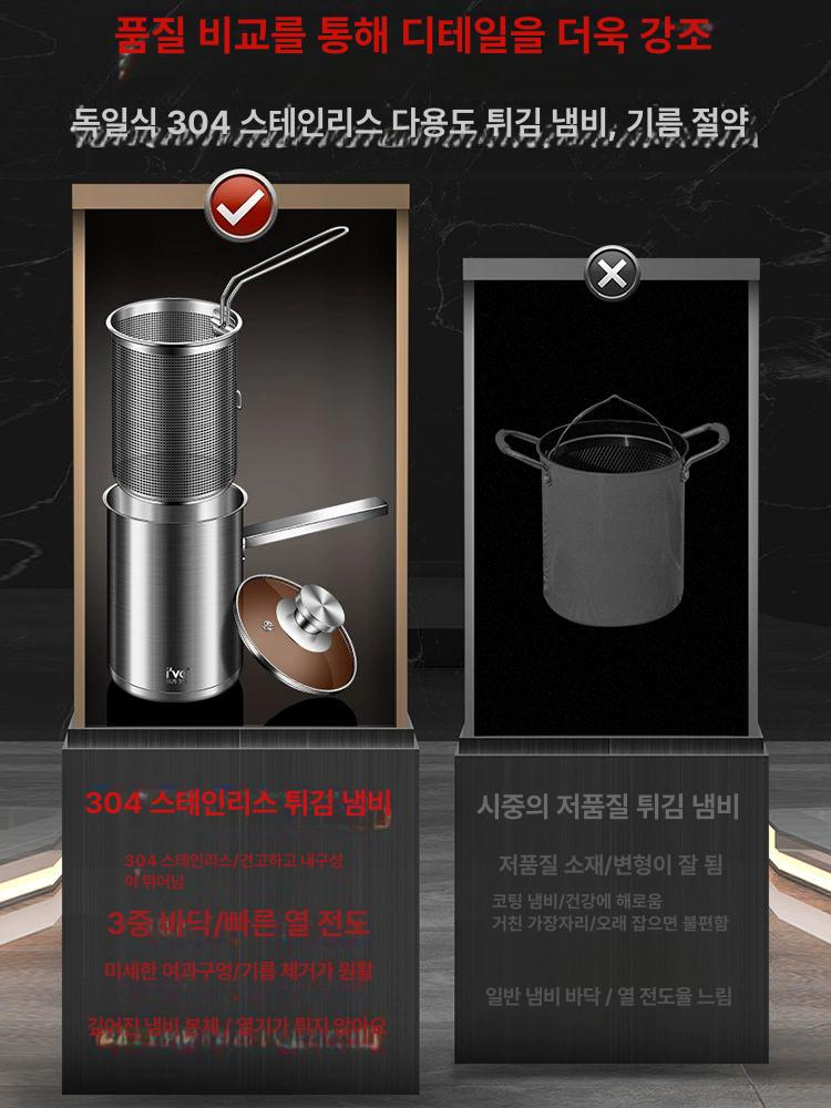 파스타냄비 깊은 냄비 파스타 면삶는 쿠커 - 상세 이미지 2