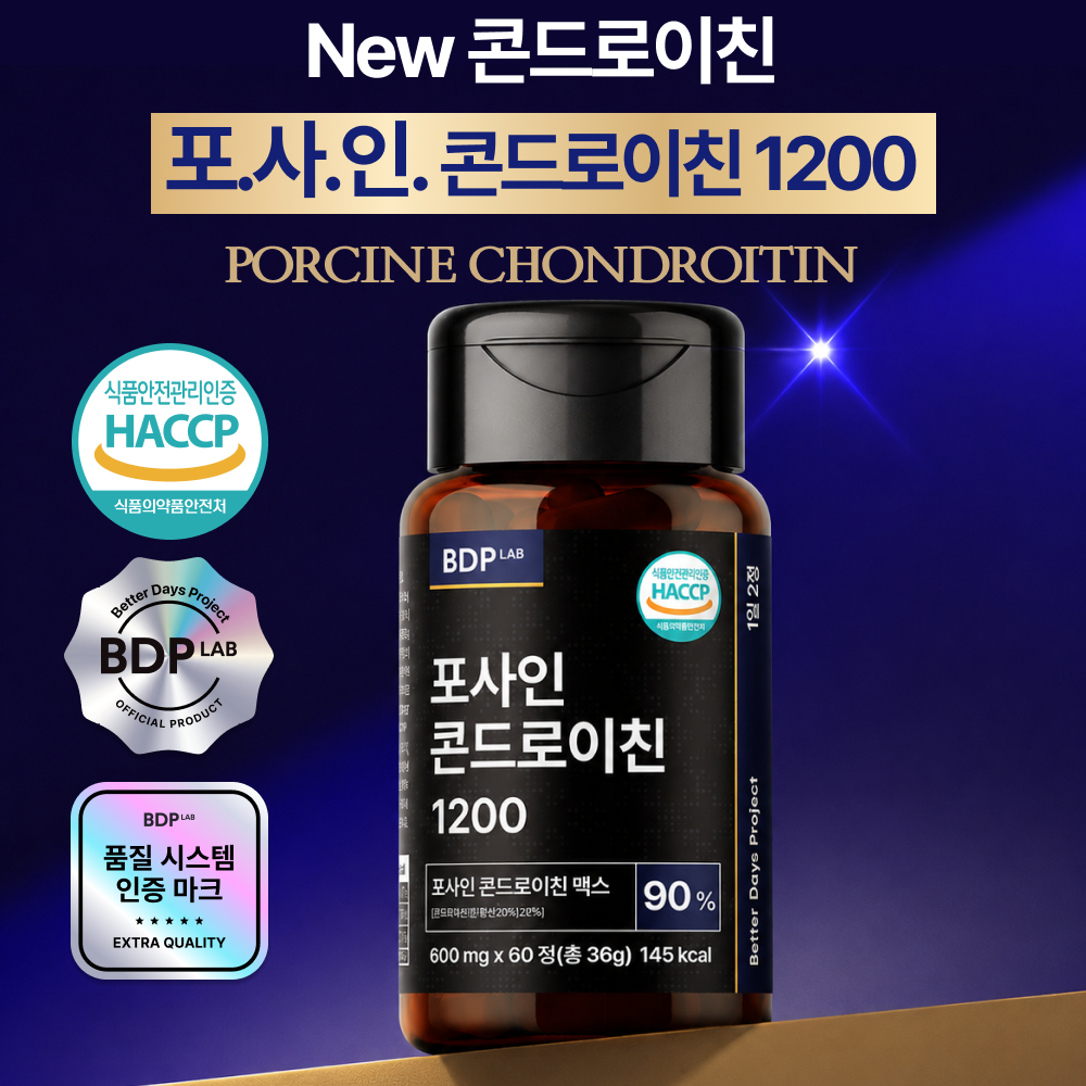 비디피랩 포사인 콘드로이친 1200 돼지연골 돼지유래 60정, 3개 - 상세 이미지 2