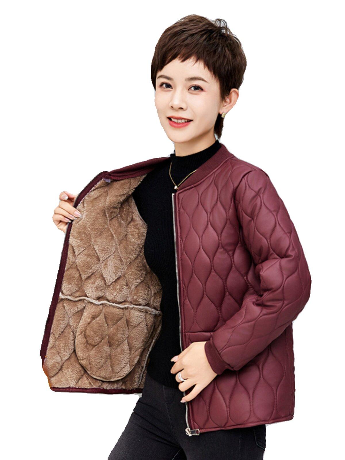 어머님 60대 빅사이즈 할머니 잠바 실내외투 누빔 중년 패딩 실내 경량패딩 - 상세 이미지 2