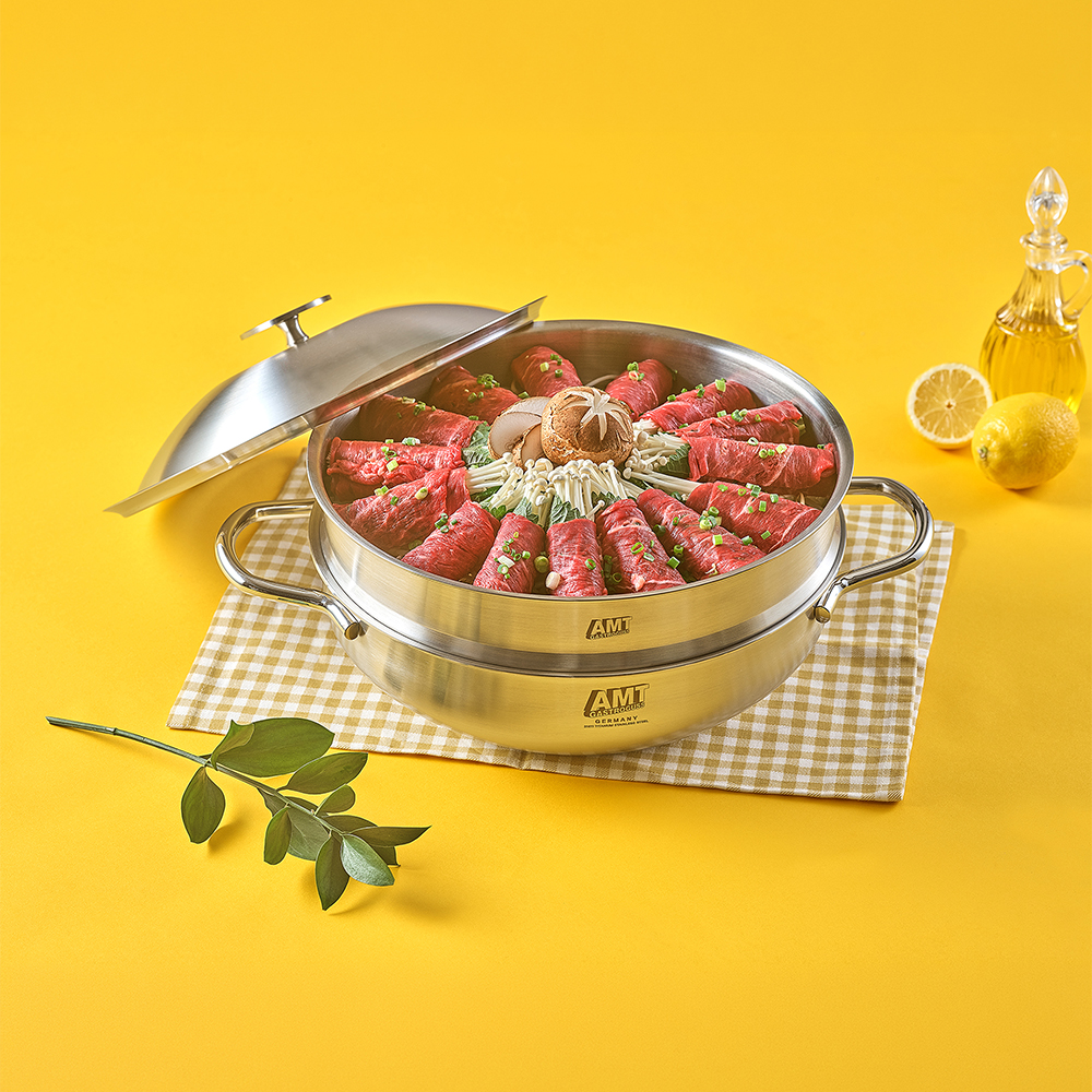 AMT 코닉 316Ti 스텐 통5중 파티웍 28cm - 상세 이미지 2