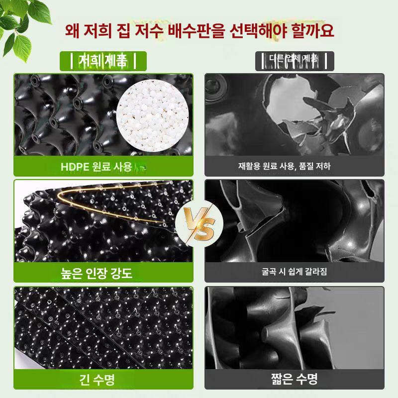 옥상 조경용배수판 대형 텃밭 깔판 원예 화단 정원배수판 채소재배 배수보드 물빠짐 - 상세 이미지 3