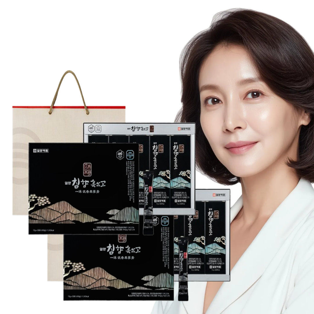일양약품 침향 흑삼 진액 사포닌 활력고 기력 샷 스틱 30포 2박스 선물 세트 - 상품 이미지