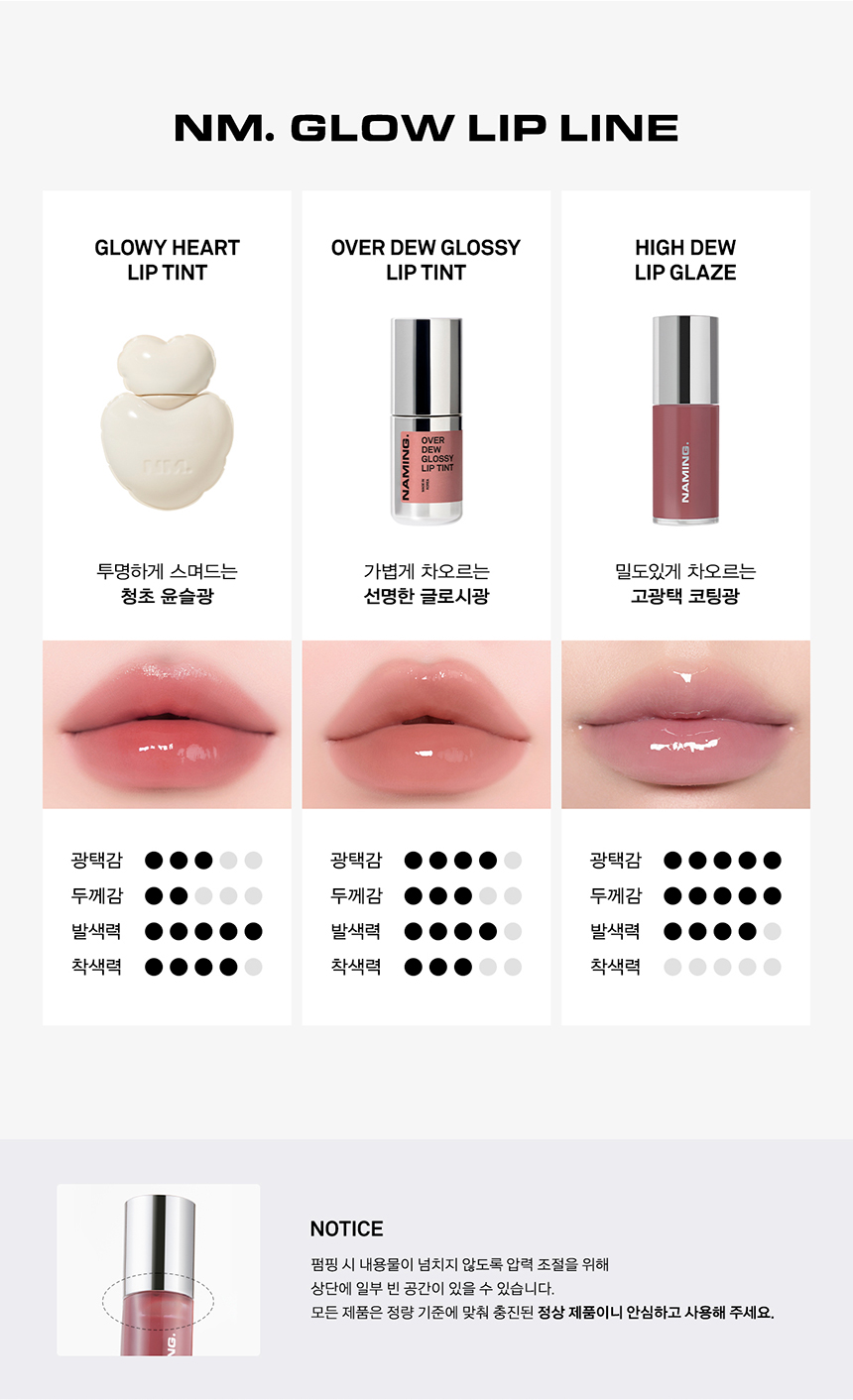 tint glaze naming coréen brillance