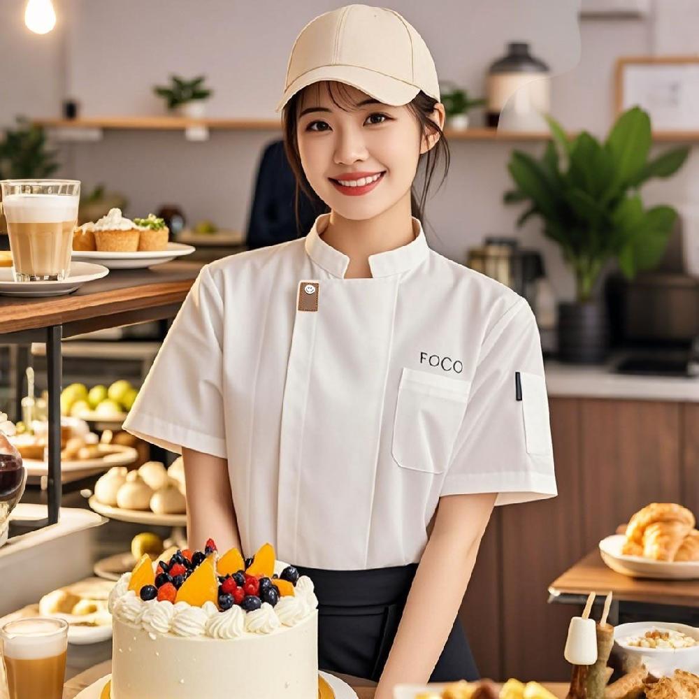 주방 셰프복 중식 쉐프복 한식 반팔 일식 주방복 일식집 주방장 주방유니폼 조리사 조리복 - 상세 이미지 2