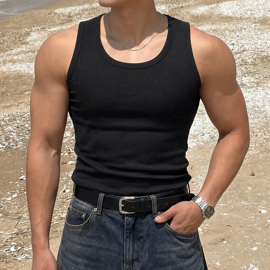 1+1+1 머슬핏나시 남자민소매티 남자골지나시 - 상세 이미지 3