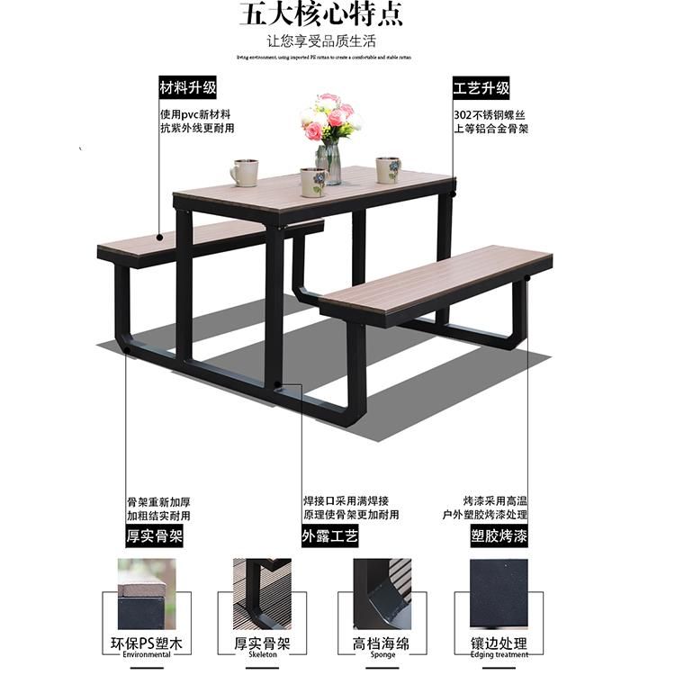 파라솔 탁자 대형 원목 야외테이블세트 철제 벤치 테라스 옥외용 카페 의자 접이식 야외용 철 기둥 우산 (라이트 포함) 단일 우산 - 상세 이미지 2