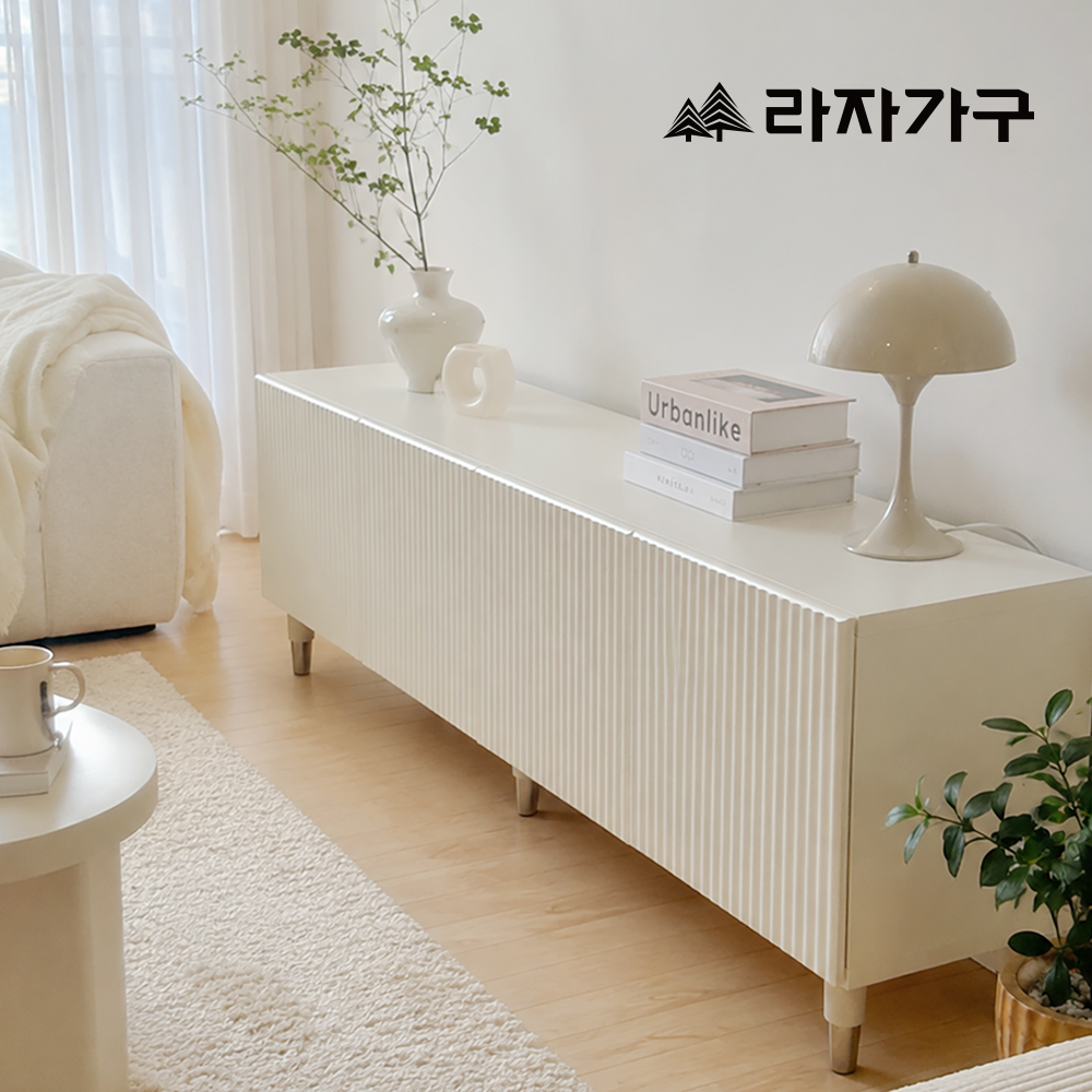 라자가구 세린 템바보드 높은 티비장 벽걸이 티비다이 TV 서랍 선반 수납장 거실장 1350 이미지 6