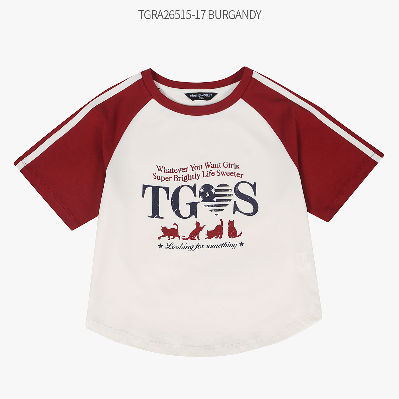 [N배송] 더데이걸 힙티지 소매 배색 레글런 티셔츠 TGRA26515 이미지 6