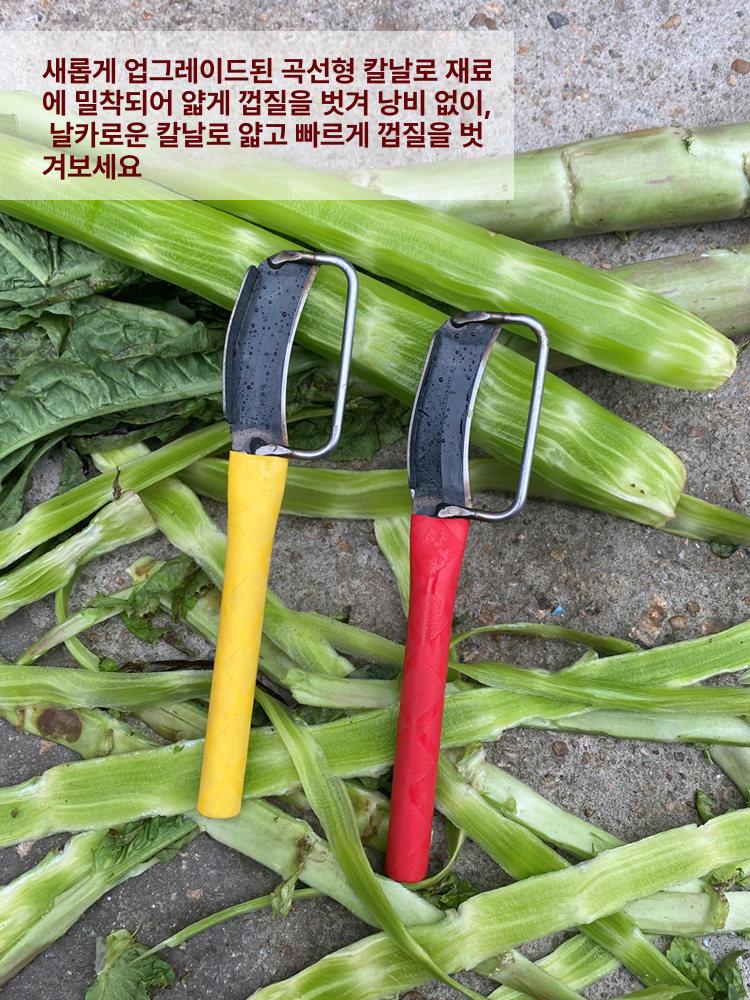 껍질 호박 박피칼 나물 상추대 감자 줄기상추 벗기기 오이 필러 궁채 박피기 - 상세 이미지 2