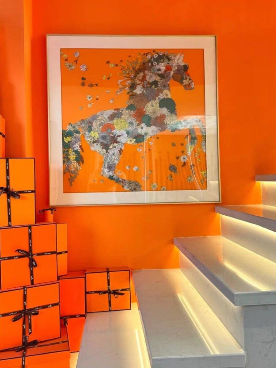 스카프액자 십자수 DIY 고급 벽장식 100x100CM 초대형 프레임 - 상세 이미지 2