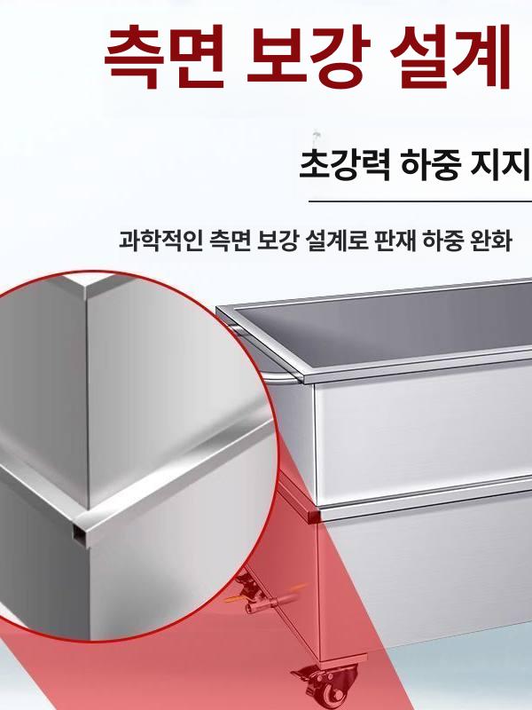 이동식 스테인리스통 대형 바퀴 201L 저장용기 급식소 잔반처리 - 상세 이미지 5