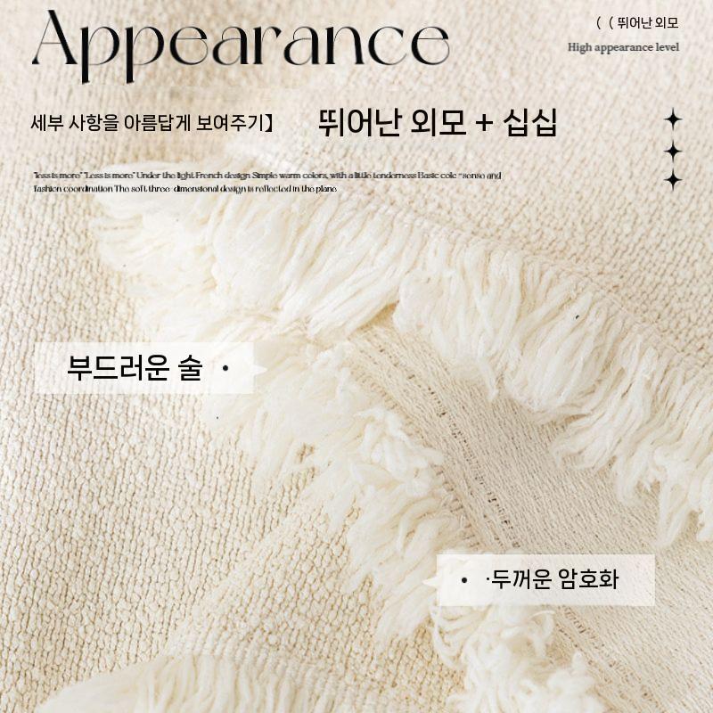 방수 사계절 순면 덮개 담요 깔개 타월 쇼파커버 쇼파패드 천갈이 소파덮개 돌쇼파패드 매트 부드러운 왁스 헤링본 무늬 Haoyue  90x90cm - 상세 이미지 3