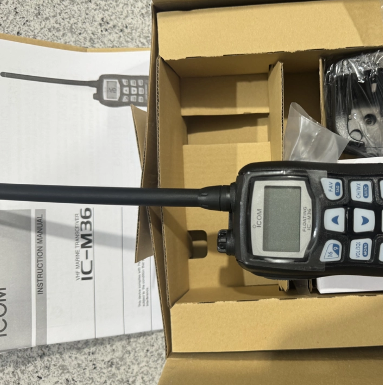 해상 방수 무전기 고주파 워키토키 ICOM IC-M36 M37 - 상세 이미지 2