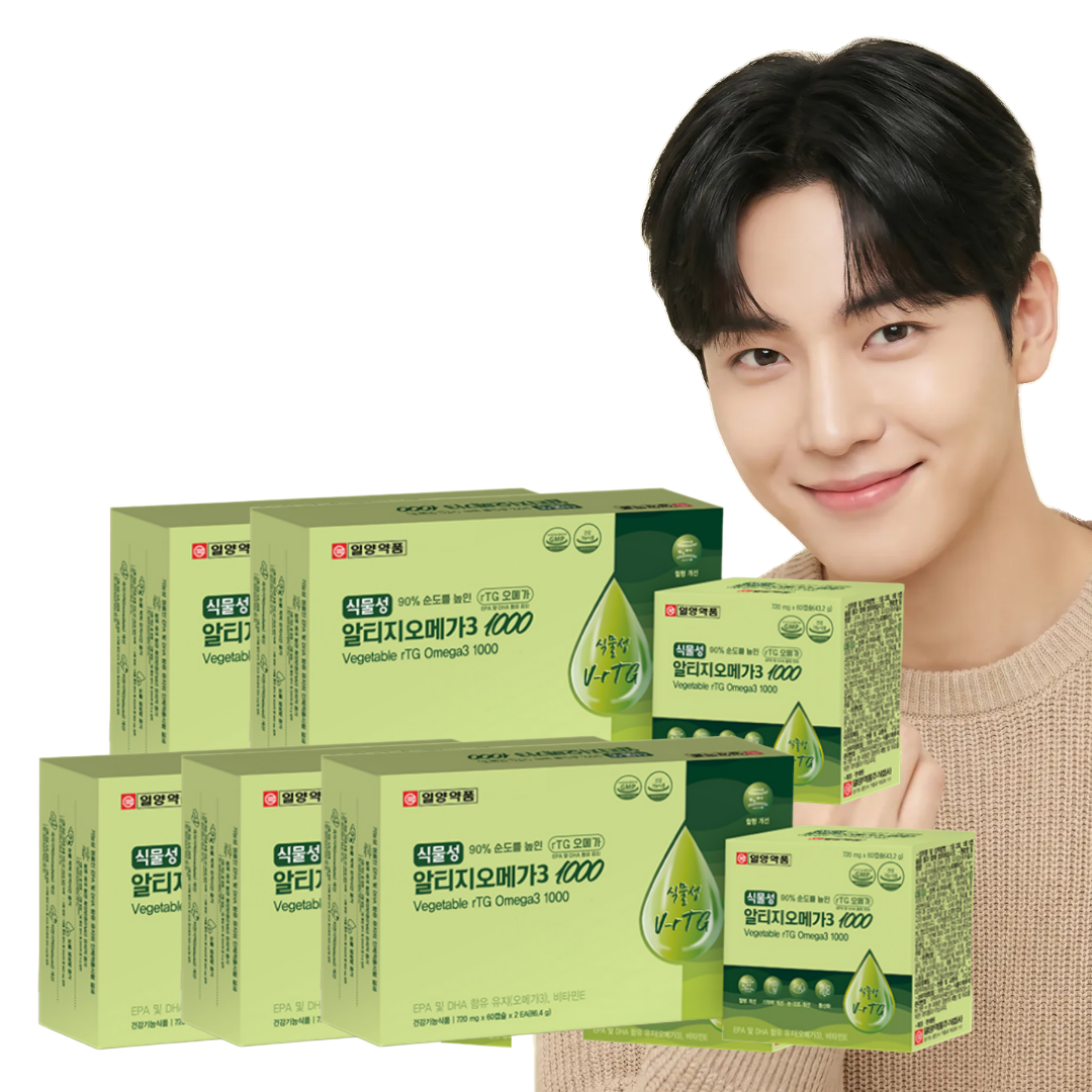 일양약품 식물성 알티지 오메가3 복용시간 중성지방 낮추는법 1000mg 약 10개월분 - 상품 이미지