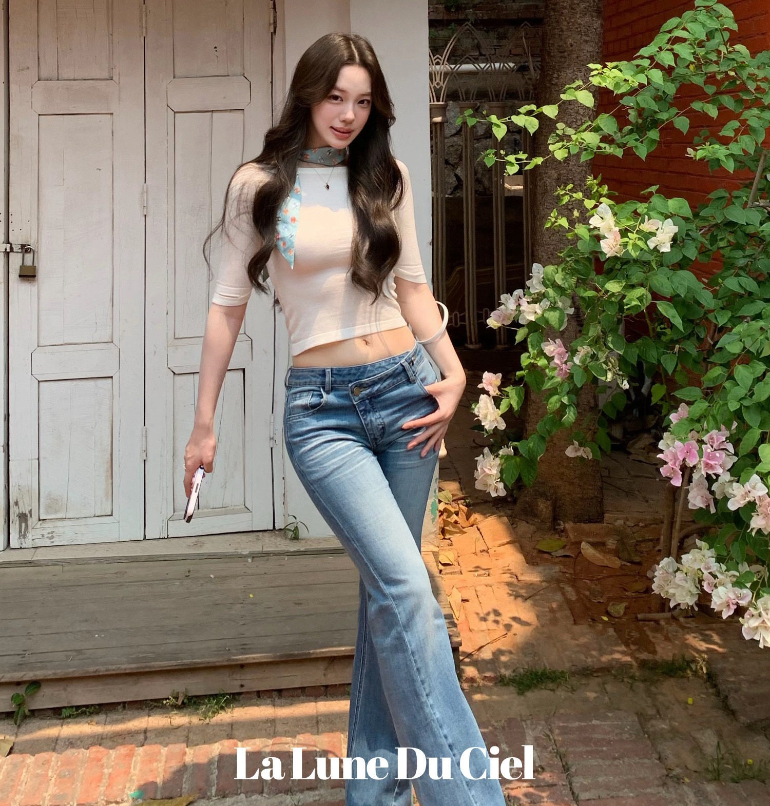 LaluneDuCiel 여성여름청바지 부츠컷 청바지 팬츠 - 상품 이미지