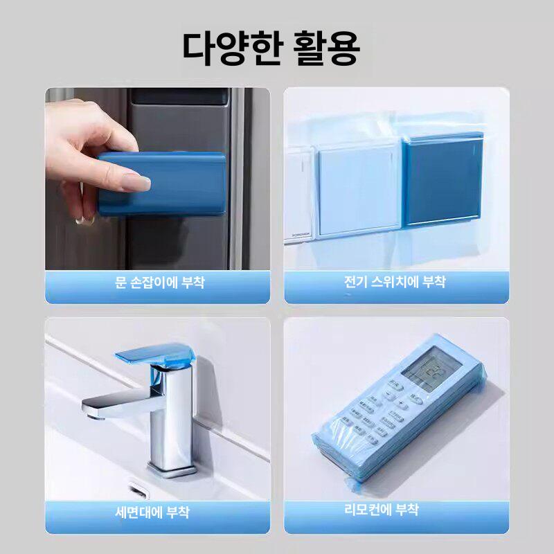 일회용 블루 필름 테이프 여행 청소 위생 화장실 방지 오염 스티커 호텔 출장 먼지 기름 - 상세 이미지 5