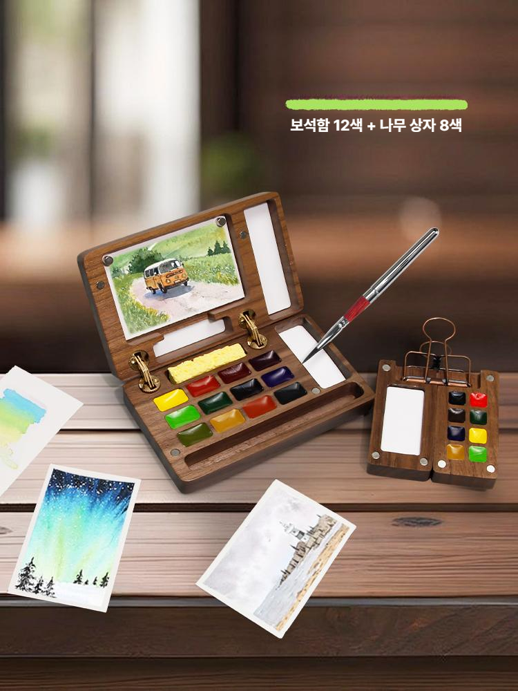 휴대용 미니팔레트 유화 아크릴 드로잉 파렛트 케이스 도구 페인트 미술파레트 - 상세 이미지 2